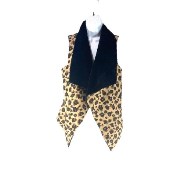 Renvy Jackets & Blazers - Renvy Faux Suede, Faux Fur,Leopard Print Reversible Vest. Size S/M. New …